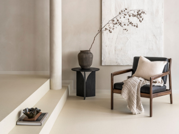 Marmoleum Vtwon 3584 white chocolate Styling by Sanne Ketelaar, Photo by Stan Koolen